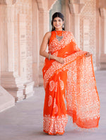 Load image into Gallery viewer, Cotton Chanderi Saree with Hand Block Print - Shivanya Handicrafts Women's Traditional Indian Wear