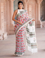Load image into Gallery viewer, Cotton Chanderi Saree with Hand Block Print - Shivanya Handicrafts Women's Traditional Indian Wear