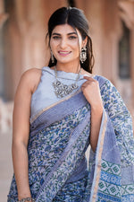 Load image into Gallery viewer, Cotton Chanderi Saree with Hand Block Print - Shivanya Handicrafts Women's Traditional Indian Wear