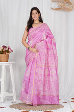 Load image into Gallery viewer, Pure Chanderi Silk Saree with Hand Block Print - Shivanya Handicrafts Women's Traditional Indian Wear