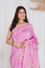 Load image into Gallery viewer, Pure Chanderi Silk Saree with Hand Block Print - Shivanya Handicrafts Women's Traditional Indian Wear