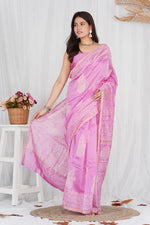 Load image into Gallery viewer, Pure Chanderi Silk Saree with Hand Block Print - Shivanya Handicrafts Women's Traditional Indian Wear