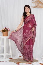 Load image into Gallery viewer, Pure Chanderi Silk Saree with Hand Block Print - Shivanya Handicrafts Women's Traditional Indian Wear