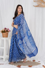 Load image into Gallery viewer, Pure Chanderi Silk Saree with Hand Block Print - Shivanya Handicrafts Women's Traditional Indian Wear