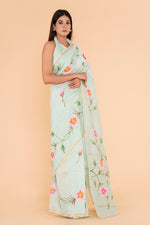 Load image into Gallery viewer, Pure Chanderi Silk Saree with Hand Block Print - Shivanya Handicrafts Women's Traditional Indian Wear