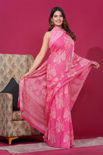 Load image into Gallery viewer, Mulmul Cotton Saree with Hand Block Print - Shivanya Handicrafts Women's Traditional Indian Wear