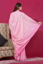 Load image into Gallery viewer, Mulmul Cotton Saree with Hand Block Print - Shivanya Handicrafts Women's Traditional Indian Wear