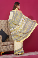 Load image into Gallery viewer, Mulmul Cotton Saree with Hand Block Print - Shivanya Handicrafts Women's Traditional Indian Wear