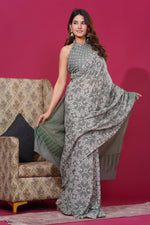 Load image into Gallery viewer, Mulmul Cotton Saree with Hand Block Print - Shivanya Handicrafts Women's Traditional Indian Wear