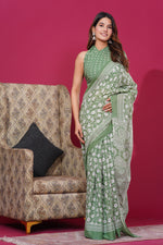 Load image into Gallery viewer, Mulmul Cotton Saree with Hand Block Print - Shivanya Handicrafts Women's Traditional Indian Wear