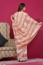 Load image into Gallery viewer, Mulmul Cotton Saree with Hand Wax Batik Print - Shivanya Handicrafts Women's Traditional Indian Wear