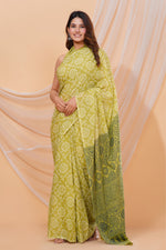 Load image into Gallery viewer, Mulmul Cotton Saree with Hand Block Print - Shivanya Handicrafts Women's Traditional Indian Wear