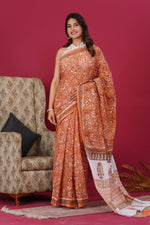 Load image into Gallery viewer, Mulmul Cotton Saree with Hand Block Print - Shivanya Handicrafts Women's Traditional Indian Wear