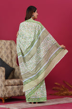 Load image into Gallery viewer, Mulmul Cotton Saree with Hand Block Print - Shivanya Handicrafts Women's Traditional Indian Wear