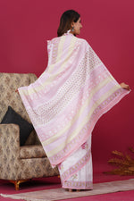 Load image into Gallery viewer, Mulmul Cotton Saree with Hand Block Print - Shivanya Handicrafts Women's Traditional Indian Wear