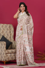 Load image into Gallery viewer, Mulmul Cotton Saree with Hand Block Print - Shivanya Handicrafts Women's Traditional Indian Wear