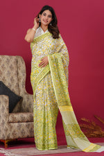 Load image into Gallery viewer, Mulmul Cotton Saree with Hand Block Print - Shivanya Handicrafts Women's Traditional Indian Wear