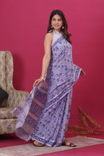 Load image into Gallery viewer, Mulmul Cotton Saree with Hand Block Print - Shivanya Handicrafts Women's Traditional Indian Wear