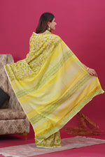 Load image into Gallery viewer, Mulmul Cotton Saree with Hand Block Print - Shivanya Handicrafts Women's Traditional Indian Wear