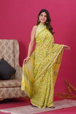 Load image into Gallery viewer, Mulmul Cotton Saree with Hand Block Print - Shivanya Handicrafts Women's Traditional Indian Wear
