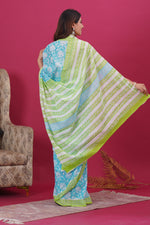 Load image into Gallery viewer, Mulmul Cotton Saree with Hand Block Print - Shivanya Handicrafts Women's Traditional Indian Wear