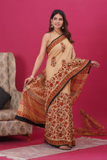 Load image into Gallery viewer, Mulmul Cotton Saree with Hand Block Print - Shivanya Handicrafts Women's Traditional Indian Wear