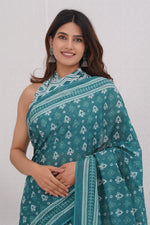 Load image into Gallery viewer, Mulmul Cotton Saree with Hand Block Print - Shivanya Handicrafts Women's Traditional Indian Wear