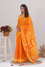 Load image into Gallery viewer, Mulmul Cotton Saree with Hand Block Print - Shivanya Handicrafts Women's Traditional Indian Wear