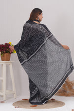 Load image into Gallery viewer, Mulmul Cotton Saree with Hand Block Print - Shivanya Handicrafts Women's Traditional Indian Wear
