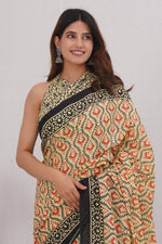 Load image into Gallery viewer, Mulmul Cotton Saree with Hand Block Print - Shivanya Handicrafts Women's Traditional Indian Wear