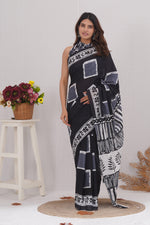 Load image into Gallery viewer, Mulmul Cotton Saree with Hand Block Print - Shivanya Handicrafts Women's Traditional Indian Wear