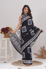 Load image into Gallery viewer, Mulmul Cotton Saree with Hand Block Print - Shivanya Handicrafts Women's Traditional Indian Wear