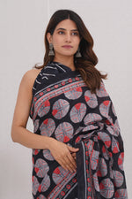 Load image into Gallery viewer, Mulmul Cotton Saree with Hand Block Print - Shivanya Handicrafts Women's Traditional Indian Wear