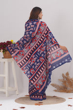 Load image into Gallery viewer, Mulmul Cotton Saree with Hand Block Print - Shivanya Handicrafts Women's Traditional Indian Wear