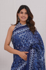 Load image into Gallery viewer, Mulmul Cotton Saree with Hand Block Print - Shivanya Handicrafts Women's Traditional Indian Wear