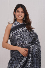 Load image into Gallery viewer, Mulmul Cotton Saree with Hand Block Print - Shivanya Handicrafts Women's Traditional Indian Wear