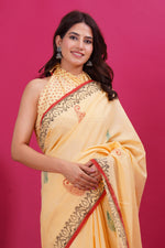 Load image into Gallery viewer, Mulmul Cotton Saree with Hand Block Print - Shivanya Handicrafts Women's Traditional Indian Wear