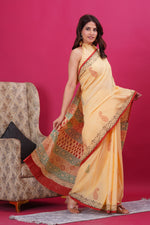 Load image into Gallery viewer, Mulmul Cotton Saree with Hand Block Print - Shivanya Handicrafts Women's Traditional Indian Wear
