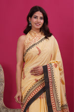 Load image into Gallery viewer, Mulmul Cotton Saree with Hand Block Print - Shivanya Handicrafts Women's Traditional Indian Wear