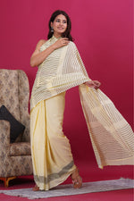 Load image into Gallery viewer, Mulmul Cotton Saree with Hand Block Print - Shivanya Handicrafts Women's Traditional Indian Wear