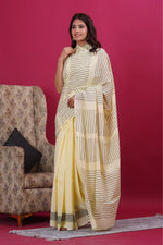 Load image into Gallery viewer, Mulmul Cotton Saree with Hand Block Print - Shivanya Handicrafts Women's Traditional Indian Wear