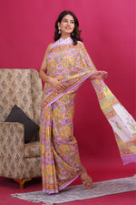 Load image into Gallery viewer, Mulmul Cotton Saree with Hand Block Print - Shivanya Handicrafts Women's Traditional Indian Wear