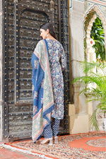 Load image into Gallery viewer, Printed Cotton Women Straight Kurta with Pant with Dupatta Set