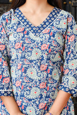 Load image into Gallery viewer, Printed Cotton Women Straight Kurta with Pant with Dupatta Set