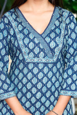 Load image into Gallery viewer, Printed Cotton Women Straight Kurta with Pant with Dupatta Set