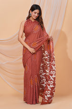 Load image into Gallery viewer, Mulmul Cotton Saree with Hand Block Print - Shivanya Handicrafts Women&#39;s Traditional Indian Wear
