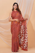 Load image into Gallery viewer, Mulmul Cotton Saree with Hand Block Print - Shivanya Handicrafts Women&#39;s Traditional Indian Wear
