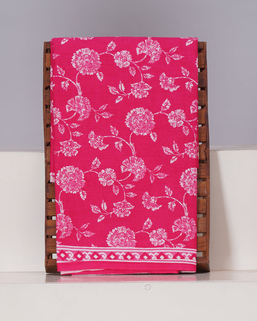 Hand Printed Cotton Unstitched Suits for Women - Traditional Indian Clothing