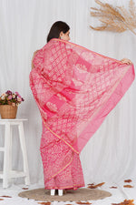 Load image into Gallery viewer, Pure Chanderi Silk Saree with Hand Block Print - Shivanya Handicrafts Women&#39;s Traditional Indian Wear
