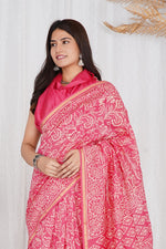 Load image into Gallery viewer, Pure Chanderi Silk Saree with Hand Block Print - Shivanya Handicrafts Women&#39;s Traditional Indian Wear

